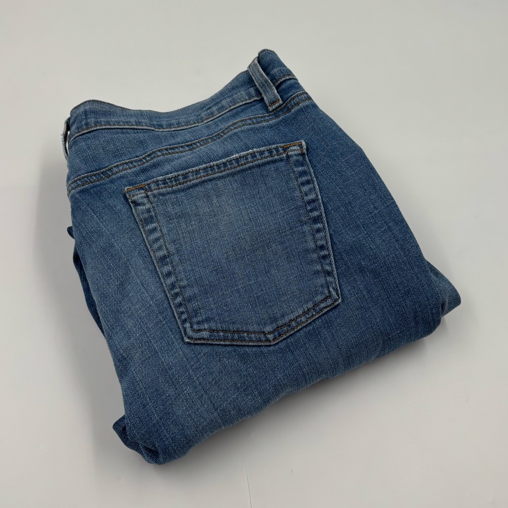 Eileen Fisher Women's 8p Straight Leg Blue Denim Jeans